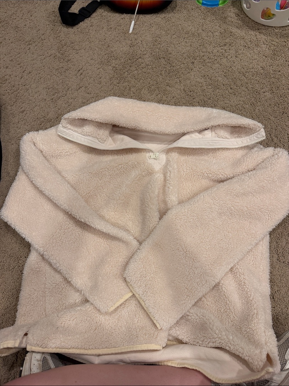 Cozy Fleece Jacket in Soft Cream Chaps